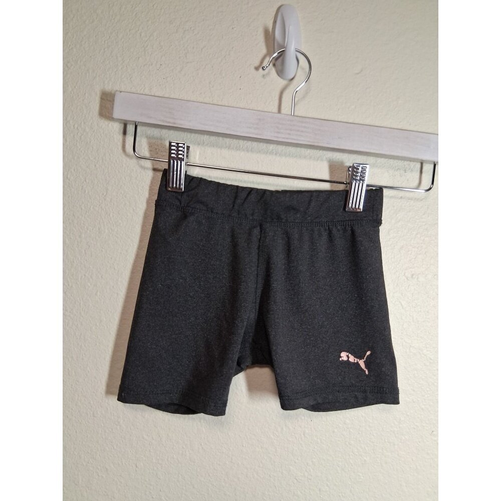 Puma Running Shorts Athletic Bicycle Activewear Play Gray Size 4T Girls
